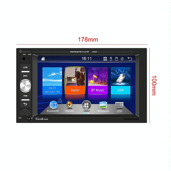 6.2 Inch Dual Spindle Hd Car Mp5 Player + 8 Light Camera Other Car Audio