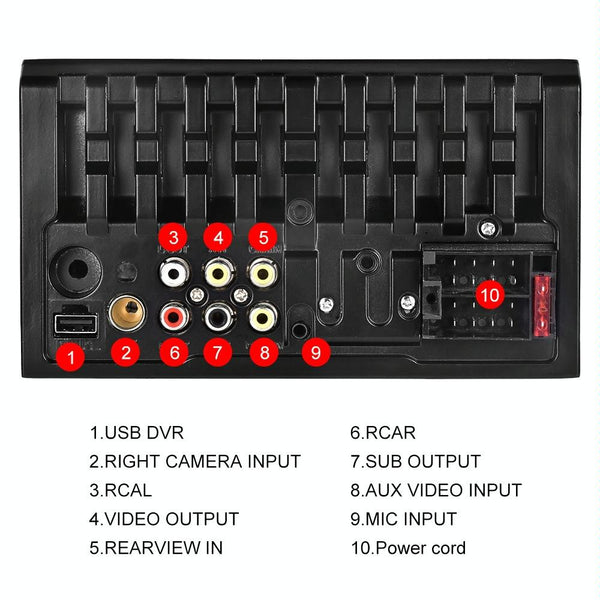 6.2 Inch Dual Spindle Hd Car Mp5 Player + 8 Light Camera Other Car Audio