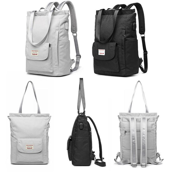 Waterproof Usb Laptop Backpack Gray Large Laptop Cases & Bags