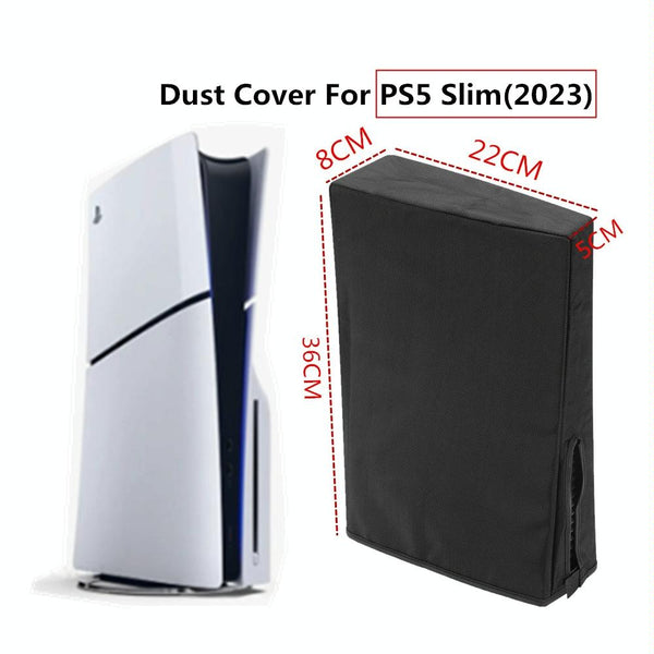 Black Dust Cover For Ps5 Slim Horizontal Disc & Digital Gray Bags Skins & Travel Cases