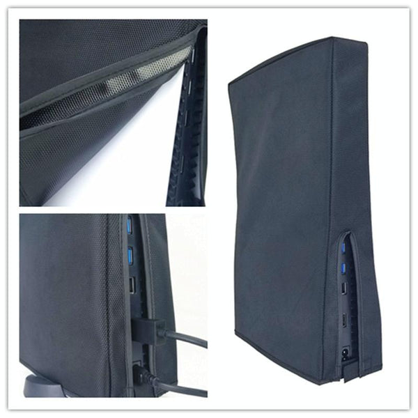Black Dust Cover For Ps5 Slim Horizontal Disc & Digital Gray Bags Skins & Travel Cases