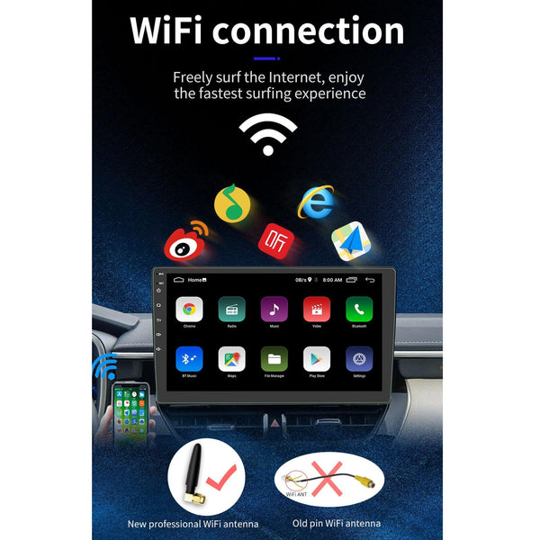 9 Inch Car Android Player Locator Technology Navigation Bluetooth Touch Radio Mirror Link Fm Wifi Steering Wheel Control Version + Carplay Other Car V
