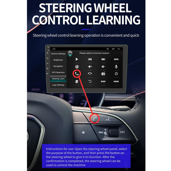 9 Inch Car Android Player Locator Technology Navigation Bluetooth Touch Radio Mirror Link Fm Wifi Steering Wheel Control Version + Carplay Other Car V