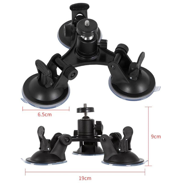 Universal Car Suction Cup Mount For Video Shooting And Phone Clip Vehicle Camera Holders