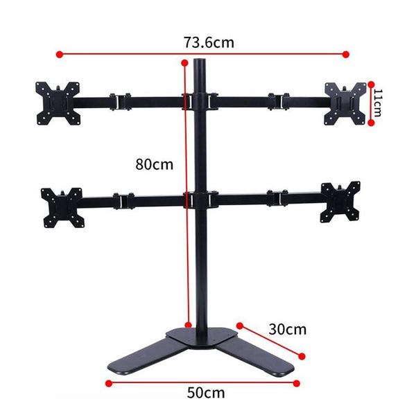 Multi Screen Desktop Lifting Monitor Stand Bracket Four Base Monitor Mounts & Stands