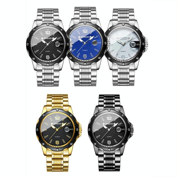 Waterproof Luminous Quartz Watch For Outdoor White Steel Blue Watches