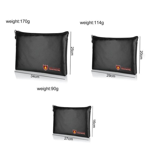 Secure Fireproof Waterproof Bag For Valuables 10.6X6.3 Inch Safes