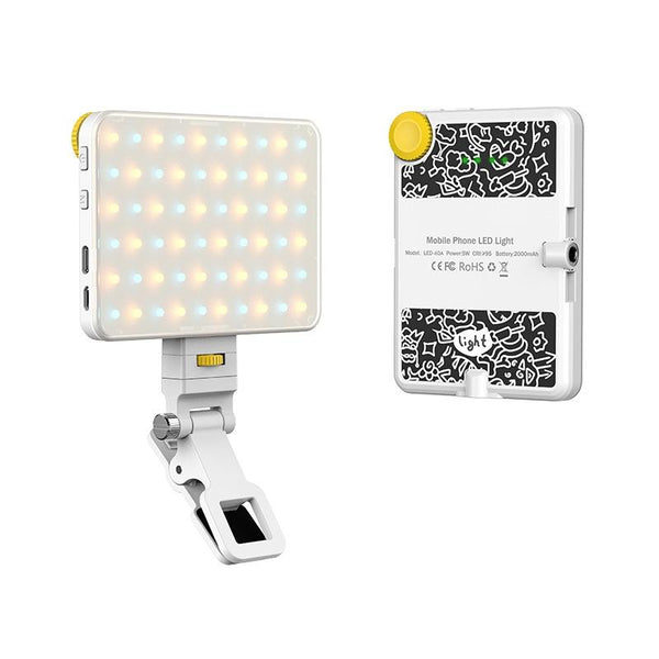 Rechargeable Clip Fill Light 60 Leds 3 Modes Front & Back A Type Blue Other Camera & Photo Accs