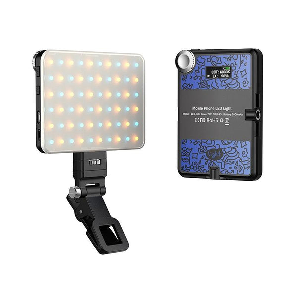 Rechargeable Clip Fill Light 60 Leds 3 Modes Front & Back A Type Blue Other Camera & Photo Accs