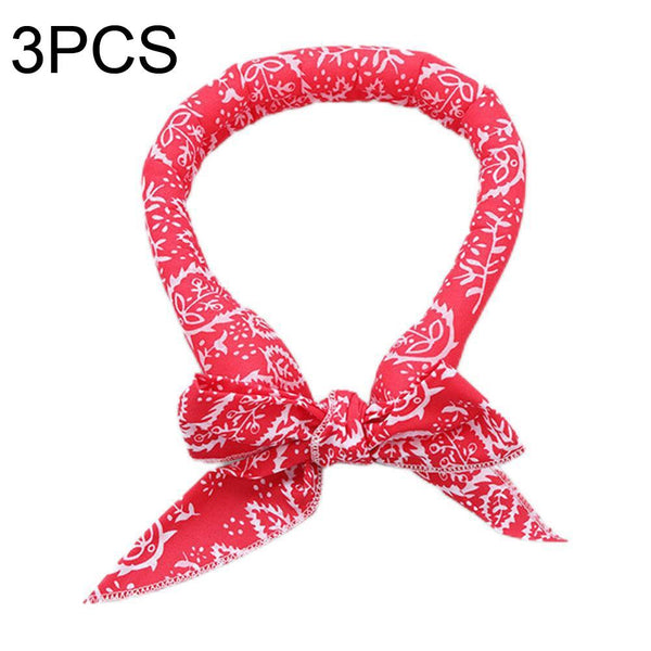 3 Piece Summer Cooling Bandana Neck Wraps For Women Men Kids And Pets Red Leaves Dog Clothing & Shoes