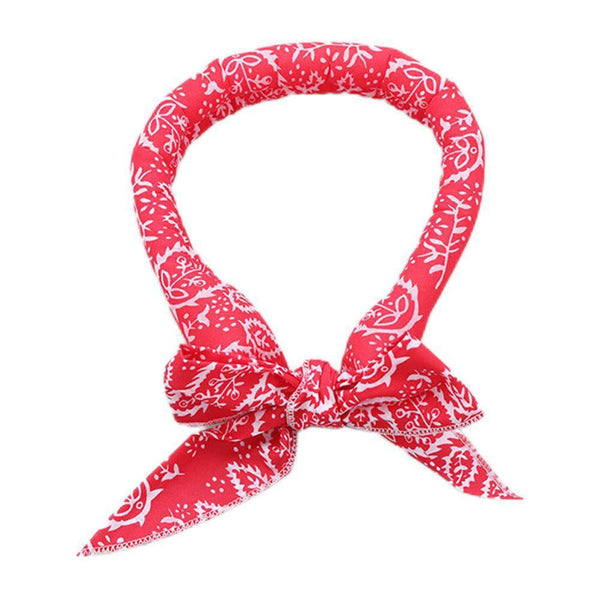 3 Piece Summer Cooling Bandana Neck Wraps For Women Men Kids And Pets Red Leaves Dog Clothing & Shoes
