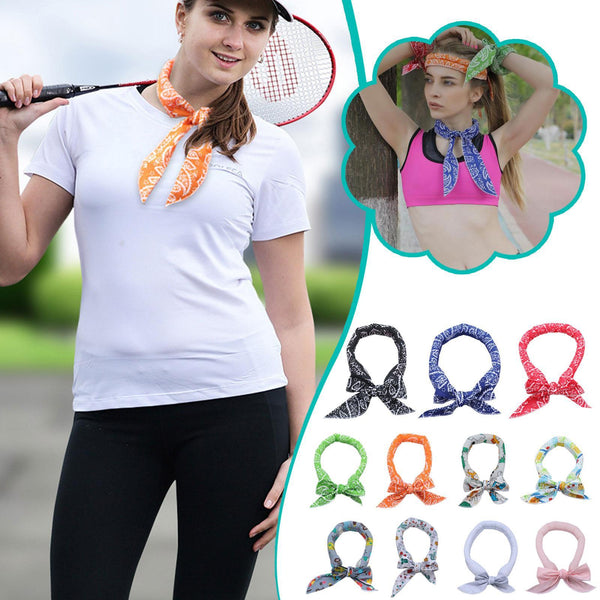 3 Piece Summer Cooling Bandana Neck Wraps For Women Men Kids And Pets Red Leaves Dog Clothing & Shoes