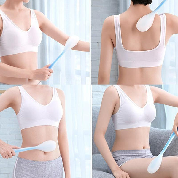 Blue Silicone Gua Sha Massage Board 32Cm Green Massagers