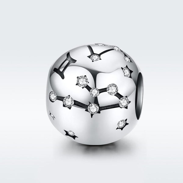 925 Sterling Silver Diy Zodiac Bracelet Beads Gemini Style Charms & Pendants