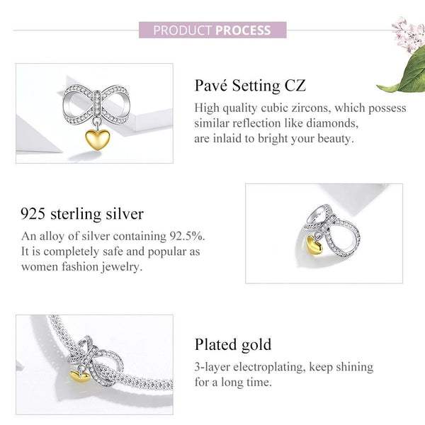 925 Sterling Silver Infinite Love Necklace & Bracelet Charm Bracelets