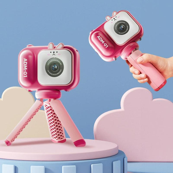 48Mp Dual Lens Kids Digital Camera With 2.4 Ips Screen And 32Gb Tf Card Blue Fox Pink Bunny Digital Cameras