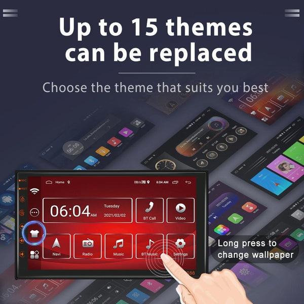 7 Inch Android Navigation Wifi Vehicle Central Control Screen 2 + 16G 12Lights Camera Other Car Video