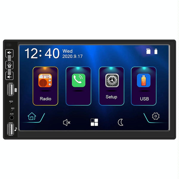 7 Inch Car Hd Mp5 Player W / Carplay Bluetooth Fm U Disk Remote + 8Led Camera Video In Dash Units W/O Gps