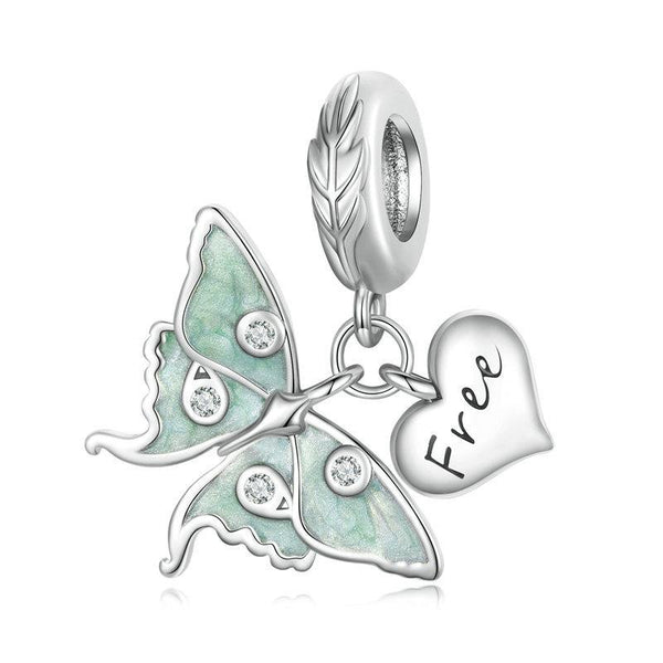 925 Sterling Silver Natural Butterfly Pendant For Diy Bracelet Style Charms & Pendants