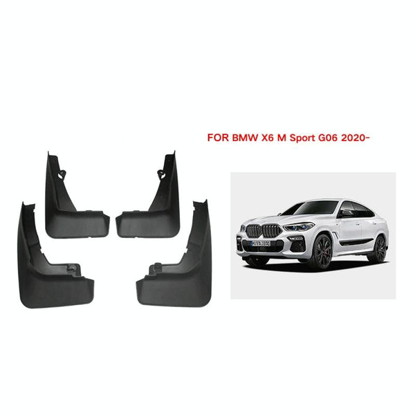For Bmw X6 G06 Sports 2020 2023 4Pcs / Set Car Auto Soft Plastic Splash Flaps Fender Guard Fenders & Mud Guards