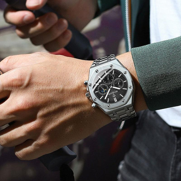 Waterproof Multifunctional Business Watch Luminous Quartz Watches