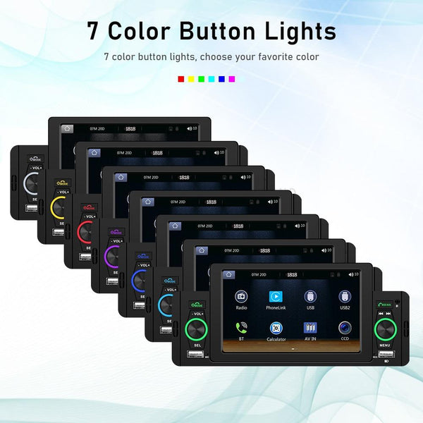 5 Inch Car Mp5 Player With Bluetooth & Microphone + 12 Lights Camera Other Car Audio