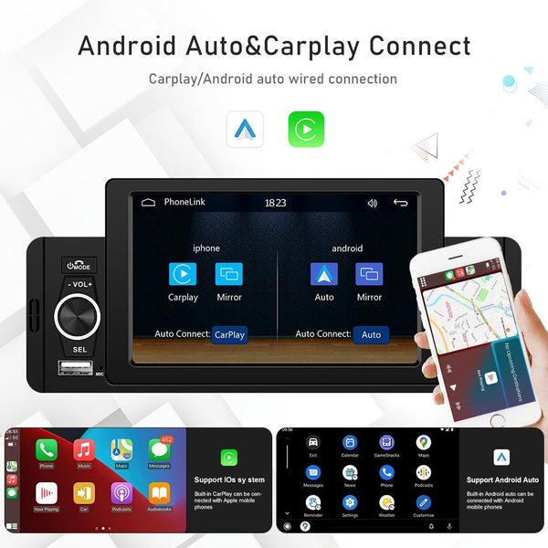 5 Inch Car Mp5 Player With Bluetooth & Microphone + 12 Lights Camera Other Car Audio
