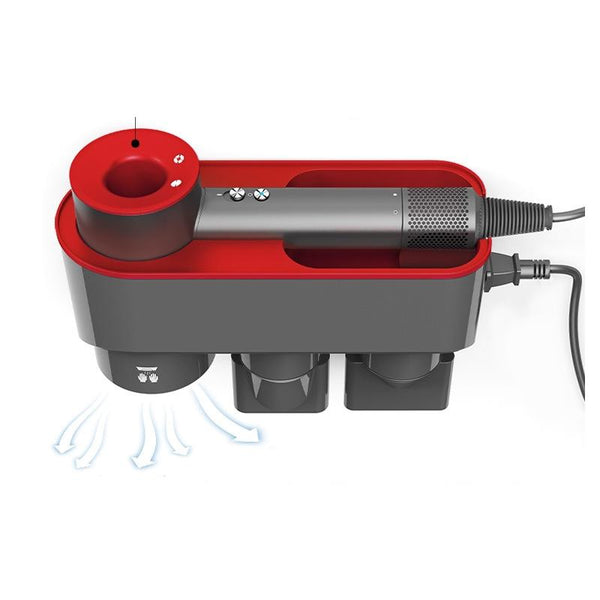 Wall Mounted Hair Dryer Bracket Storage Rack Black Nickel With Hand Elegant Bronze Bathroom Storage & Organisers