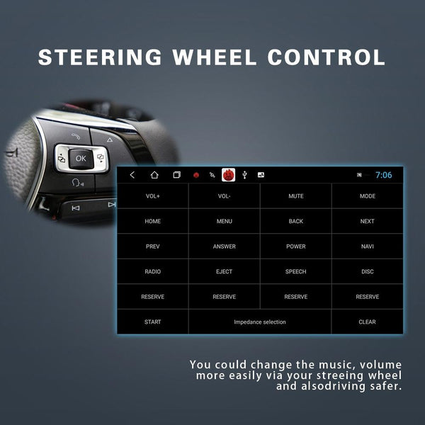 7 Inch Android Car Multimedia Player With Navigation Bluetooth Reversing Camera 10.0 Os 2 + 32G 12Lights Fits Volkswagen Rear View Monitors/Cams & Kit