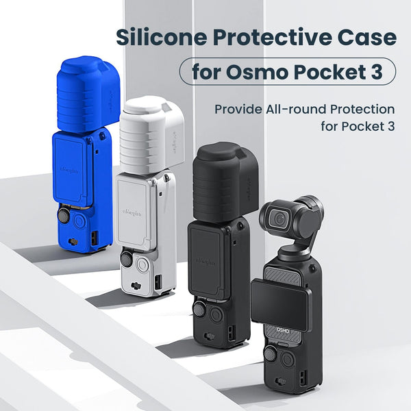 5 In 1 Silicone Case For Dji Pocket 3 Camera Accessories Gray Camera Cases Bags & Covers