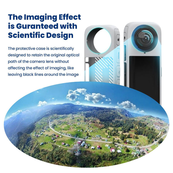 Amagisn Silicone Protective Cover For Insta360 X4_Black Camera Cases Bags & Covers