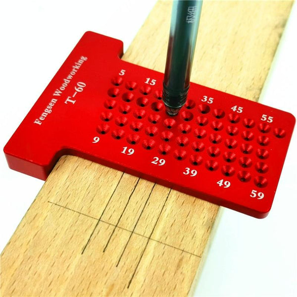 Precision T Shaped Woodworking Marking Ruler Ideal For Accurate Hole Measurements Other Test & Measurement