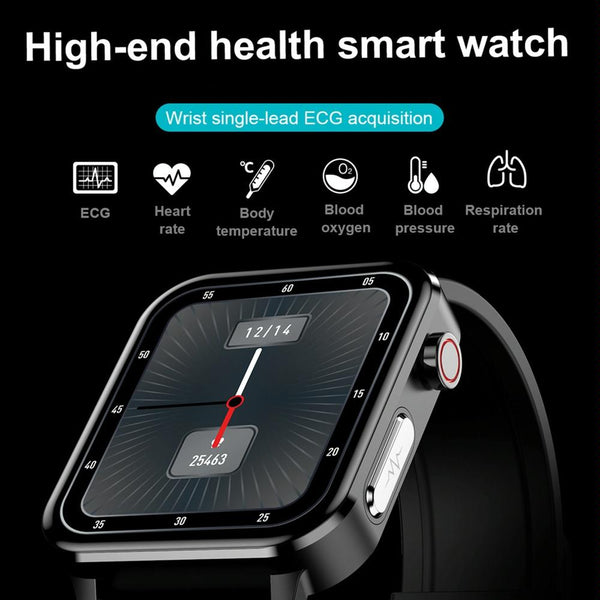1.7 Inch Heart Rate Bluetooth Watch Red Activity Trackers