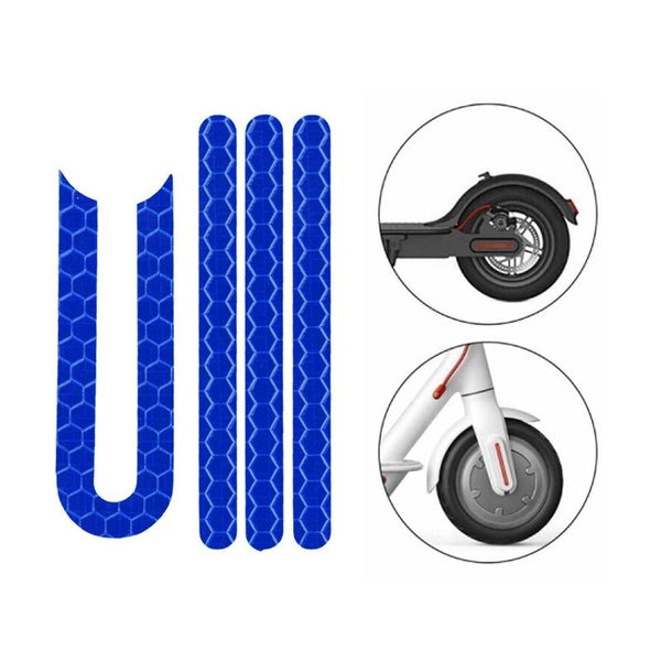 Scooter Mudguard Reflective Stickers For Xiaomi Mijia M365 Pro Blue Accessories Parts