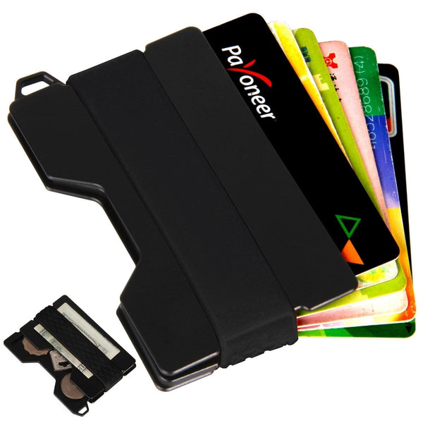Rfid Card Holder Anti Theft Edc Wallet Coin Storage Box Key Grey Wallets