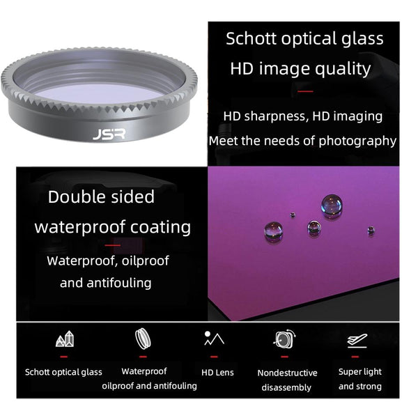 3 In 1 Cpl Nd8 Nd16 Lens Filter For Insta360 Go 2 / Series Cameras Nd4 Camera Drone Accessories