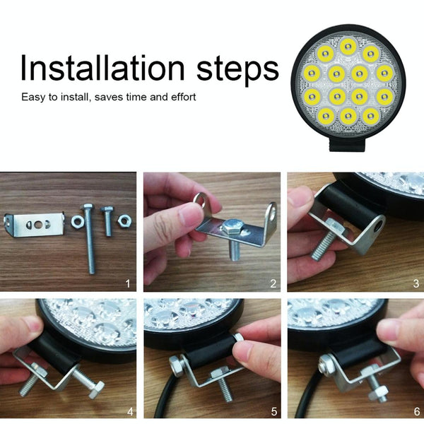 10.5W White Light Round Shaped Waterproof Car Boat Marine Work Lights Spotlight Led Bulbs Dc 9 30V Led Car Lights