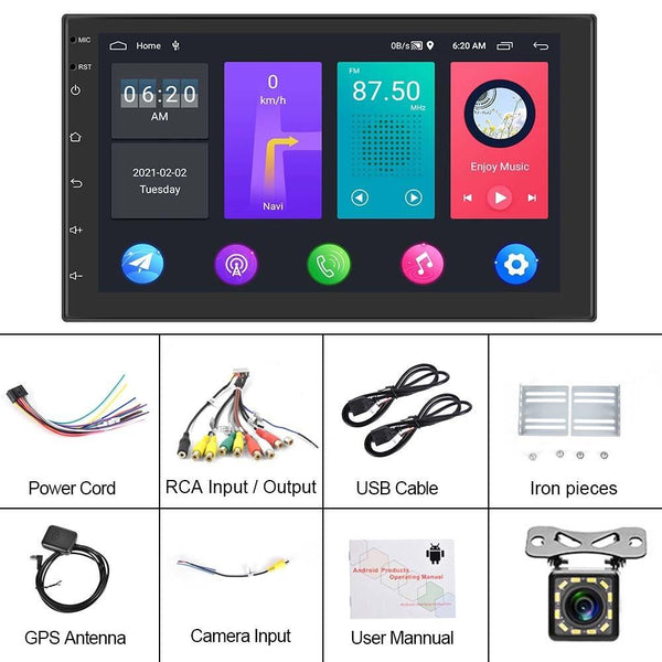 10 Inch Android Wifi Car Navigation Player 2 + 32G Reversing Video 12Lights Camera Other Car Audio