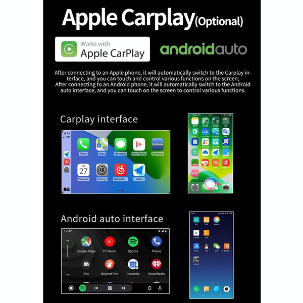 10.1 Inch Car Android Player Locator Technology Navigation Bluetooth Touch Radio Mirror Link Fm Wifi Steering Wheel Control Version + Carplay Other Ca