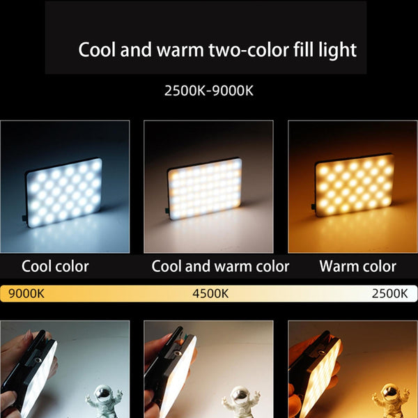 5W Fill Light For Mobile Live Broadcast V11se Cool And Warm Lighting Other Camera & Photo Accs