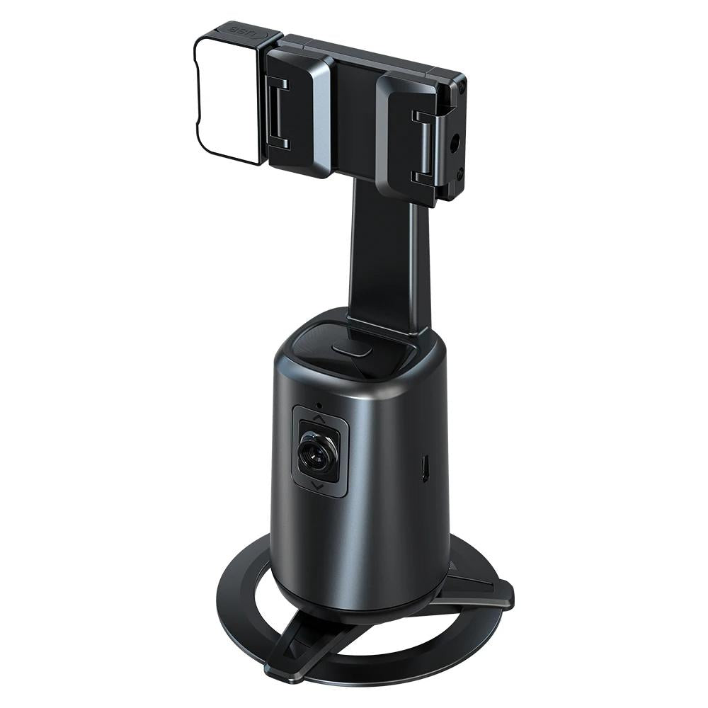 Auto Tracking Gimbal Stabilizer With Fill Light And Selfie Stick 360 Degree Rotation Stabilizers
