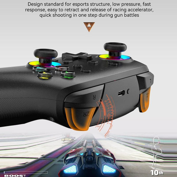 Wireless Gamepad For Nintendo Switch / Pro Tooth Design Tbd0603716903 Black Controllers & Attachments