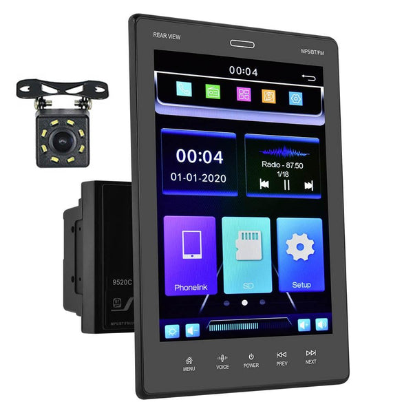 9.5 Inch Vertical Screen Car Mp5 Player Dual Spindle + 8 Light Camera Other Car Video