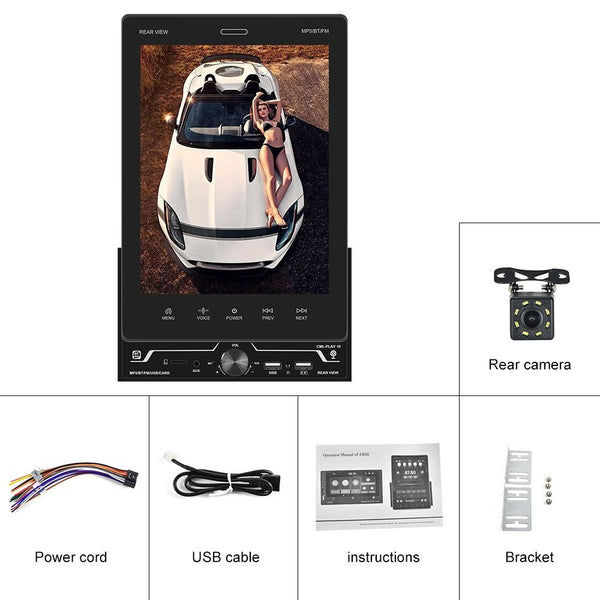 9.5 Inch Vertical Screen Car Mp5 Player Dual Spindle + 8 Light Camera Other Car Video