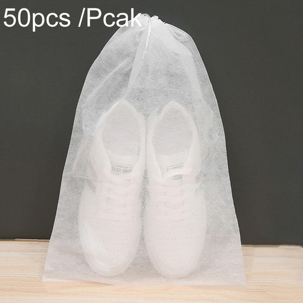 50 Pcs Thickened Non Woven Shoe Storage Bag Portable & Sunscreen 50Pcs /Pack 32X48cm Large Shoe Bags