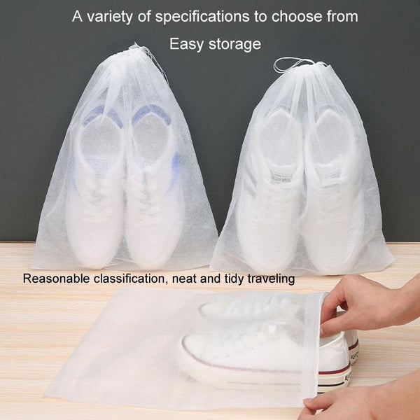 50 Pcs Thickened Non Woven Shoe Storage Bag Portable & Sunscreen 50Pcs /Pack 32X48cm Large Shoe Bags