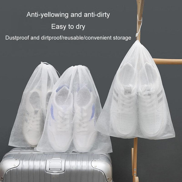 50 Pcs Thickened Non Woven Shoe Storage Bag Portable & Sunscreen 50Pcs /Pack 32X48cm Large Shoe Bags
