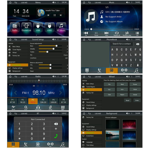 7 Inch Car Mp5 Player Carplay / Android Auto Mirror Link Bluetooth With 12 Light Camera Other Car Video