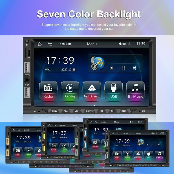 7 Inch Car Mp5 Player Carplay / Android Auto Mirror Link Bluetooth With 12 Light Camera Other Car Video