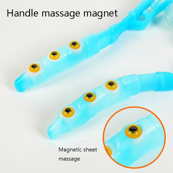 Multi Function Cervical Massager Shoulder & Neck Roller Magnetic Therapy Blue Massagers